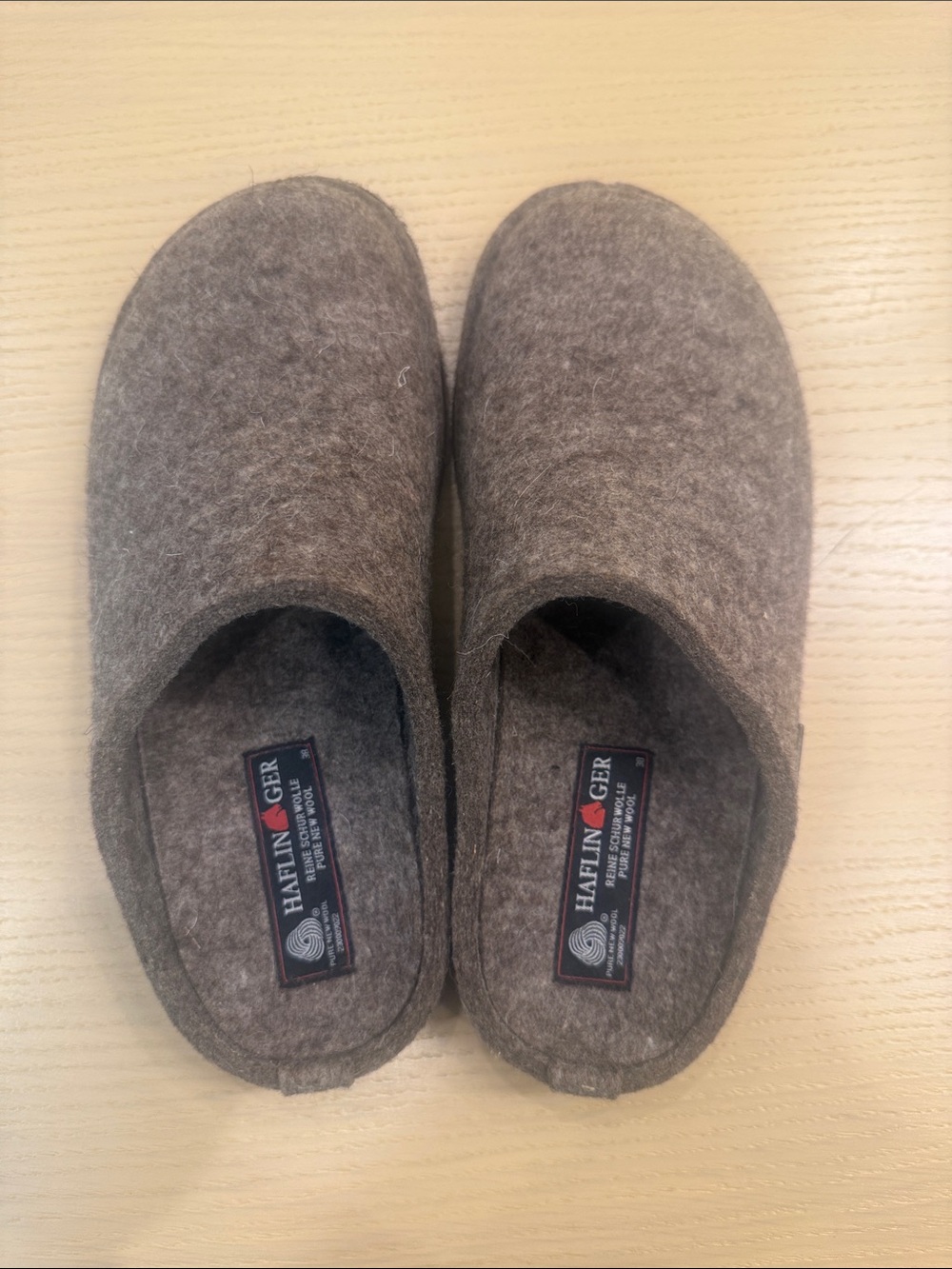 Haflinger Gray Felt Slip-On Clog